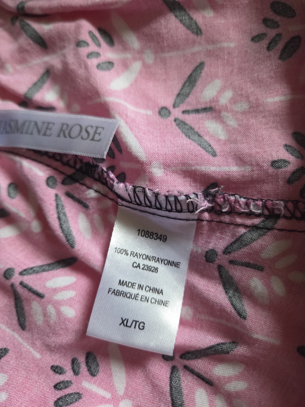 100% Rayon Pajama Shorts | XL Jasmine Rose - Picture 4 of 5